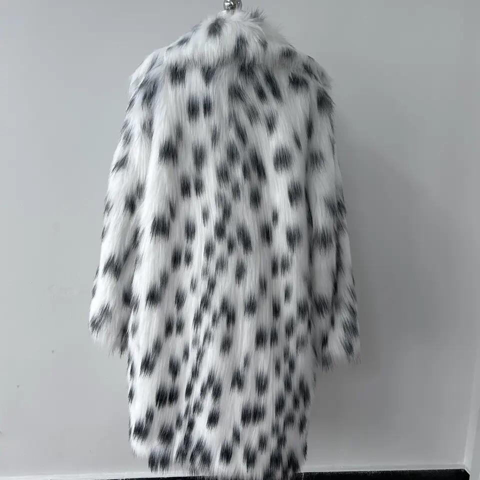Latest Design Woman Fur Jacket Long Elegant Coats for Women Oversize Fat Girl Outdoor Wear Lynx Fur Coat