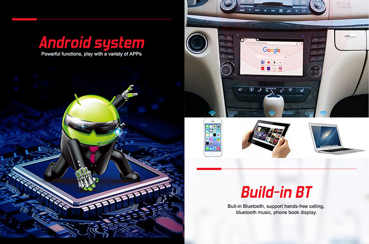 7 Inch OEM Car Radio , Octa Core Android Radio Fit Benz W211