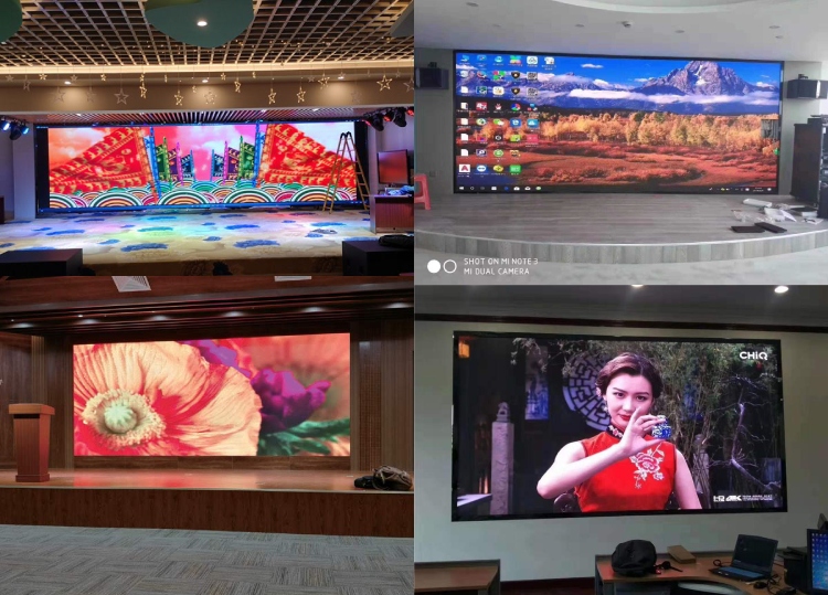 Indoor 4K led display screen P1.875 led wall front service