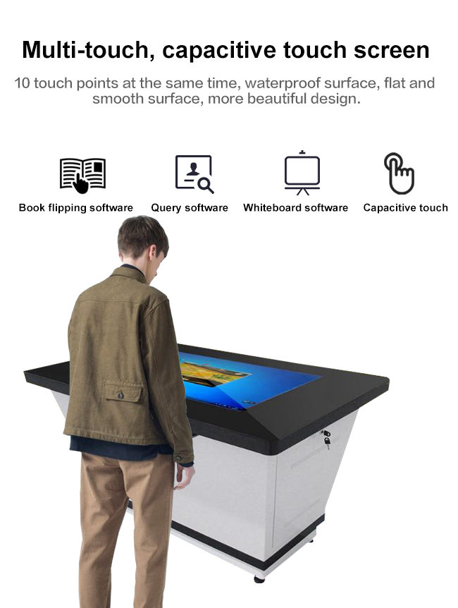 Smart Multitouch Coffee Table With Android /Windows Capacitive Object Recognition Touch Table Interactive Table