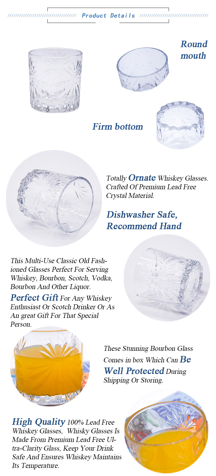Crystal Whisky Wine Glass Rotating Whiskey Cup Shot Glasses Liquor Drinking Cup