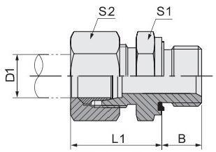 1CB/1cm Series Straight Steel NPT / Bsp/Metric Male Thread Eaton Winner Adapter and Pipe Fittings