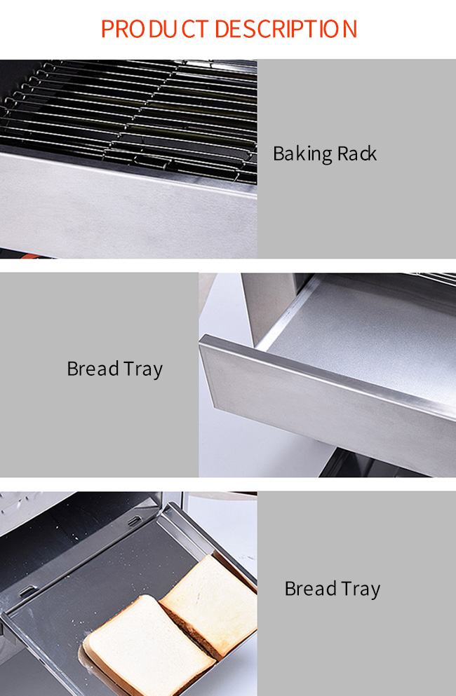 Time And Temperature Control Bakery Processing Equipment / Bread Toaster Machine
