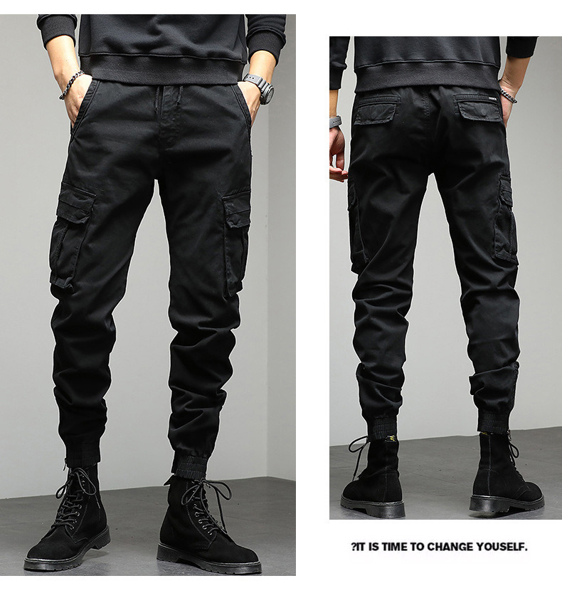 2023 Customize Casual Jogger 100% Cotton Twill Workout Hiking Men&prime;s Sweatpants Relaxed Fit Straight Camouflage Cargo Pants