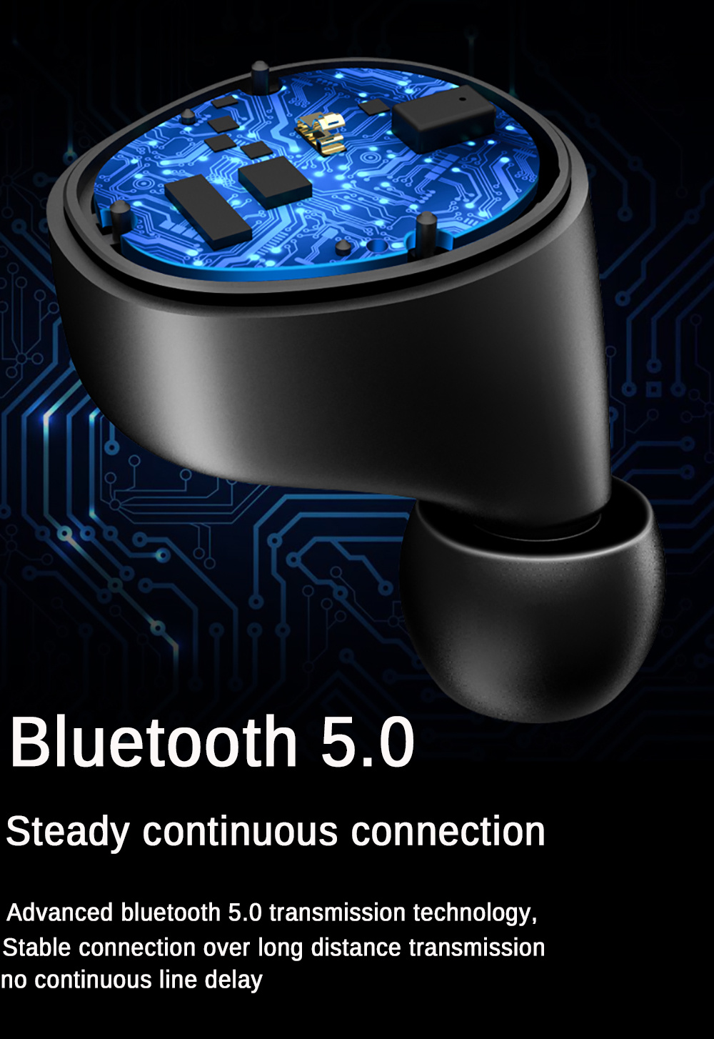 Bluetooth 5.0 Tws Wireless Power Display Earphones Touch Control Sport Stereo Cordless Earbuds (40000mAh, with Charging Box)