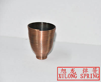 2mm wire spring steel copper plating cup shaped springs special springs for display 