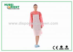 China Non-Woven Breathable White Disposable Non-Woven Aprons With CE MDR/ ISO13485/ISO9001 on sale 