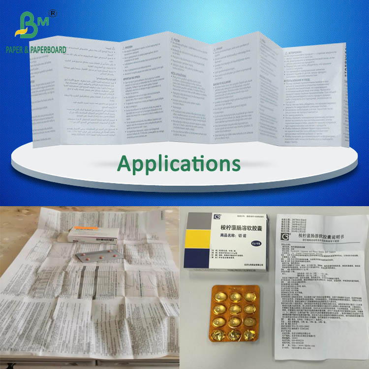 40gsm 0.05mm Lightweight Instruction Paper For Medical Use Natural White Manual Bible Paper