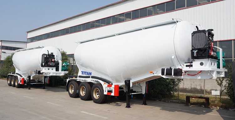 Powder Transport V Shape 3 Axle Dry Bulk Cement Tanker Trailer