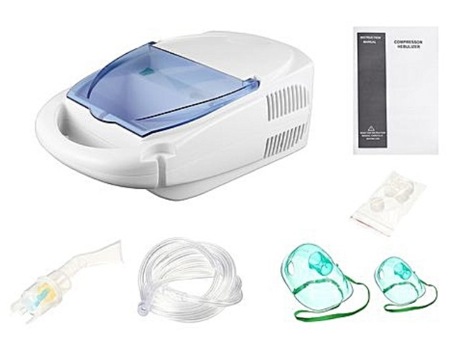 TEVEIK 11 Year Factory Medical Adult / Pediatric Portable Piston Nebulizer Machine with Oxygen Mask
