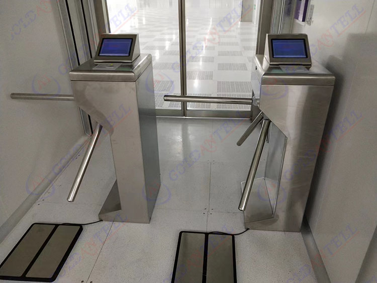 Gynasium entrance vertical full-auto tripod turnstile / nfc card face camera scanner door system 0