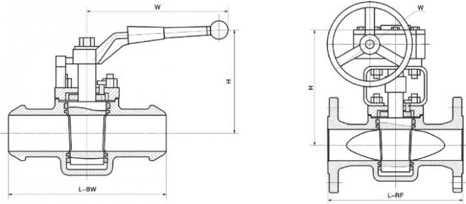 Lever Inverted Pressure Balanced Lubricated Plug Valve CF8-304-CF8M-316 3