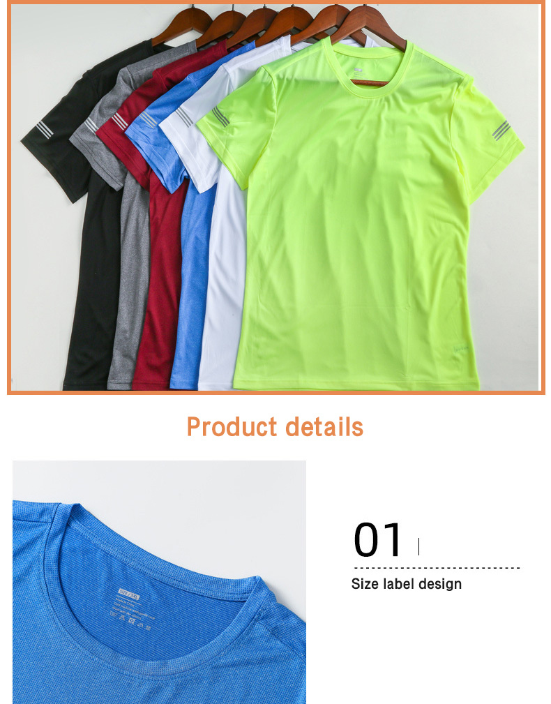 Multicolor Quick Dry Short Sleeve Sport T Shirt Gym Jerseys Fitness Shirt Trainer Running T-Shirt Men&prime; S Breathable Sportswear