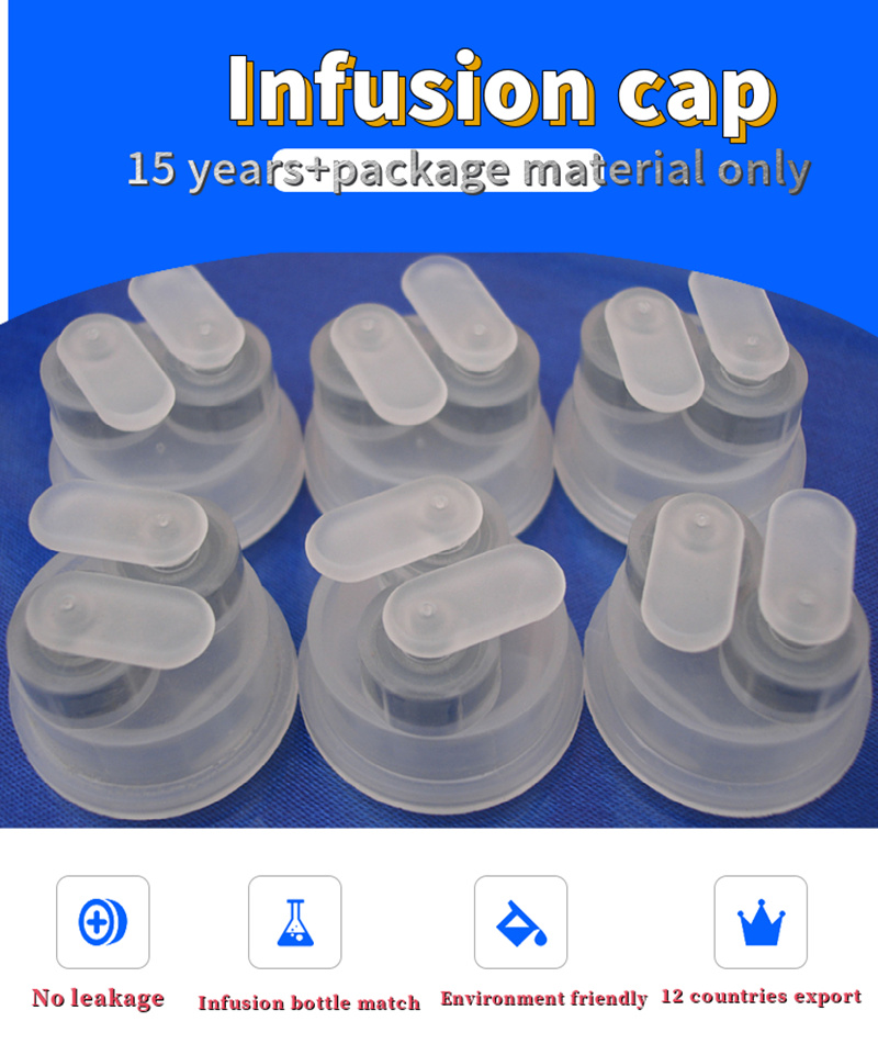 Pharmaceutical Infusion Bottle Infusion Bag Pull off Euro Cap with Rubber Disc