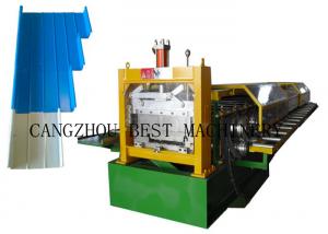 China Portable Metal Roofing Sheet Roll Forming Machine , Standing Seam Roof Panel Machine on sale 