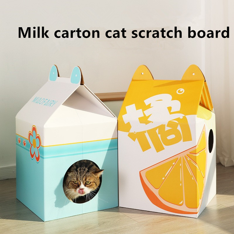 milk carton cat bed