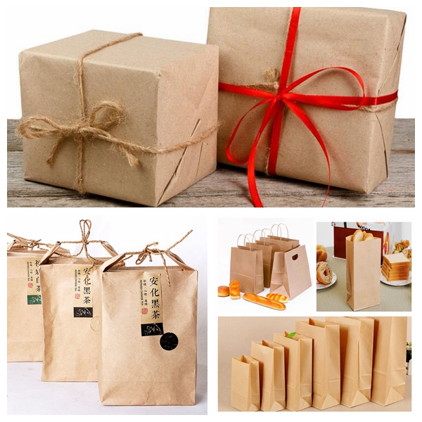 unbleached kraft paper food wrapping
