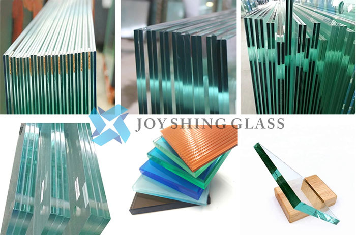 Flat colored laminated glass