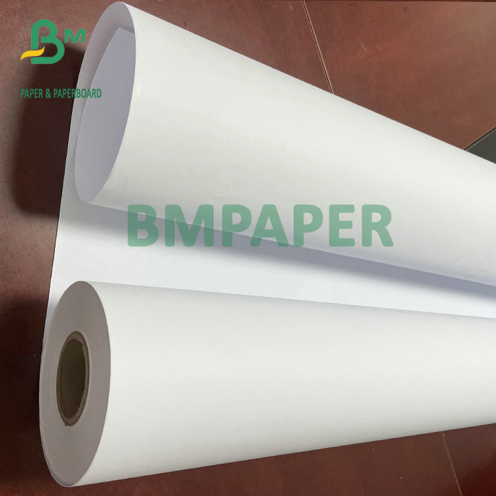 Inkjet Plotter Paper 2 Sided White 20LB Bond Roll 2'' Core 24'' Width 