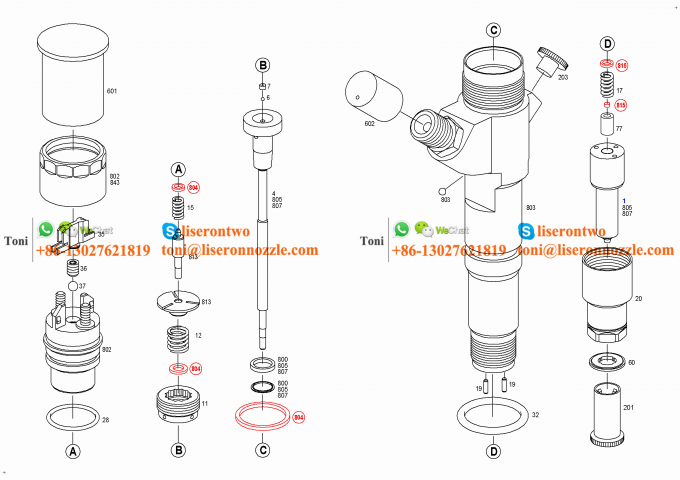 0445120224 fuel injectors for sale; Bosch fuel injector rail 0445 120 224; pump injector