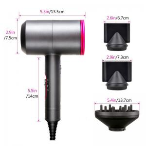 China 29cm 1800W 3 Magnetic Attachments Professional Ionic Hair Dryer on sale 