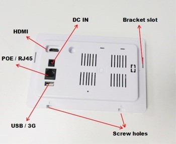 7 Inch Power Over Ethernet Industrial Wall Mount Tablet PC