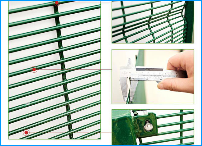 Powder Spray 4mm wire diameter ClearVu 358 mesh fence