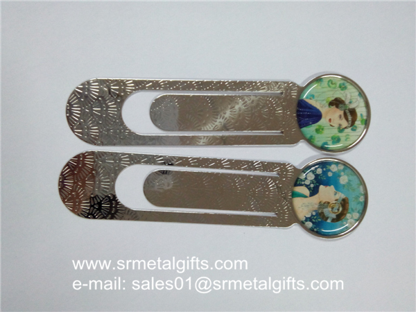 Clear epoxy coated steel bookmarks