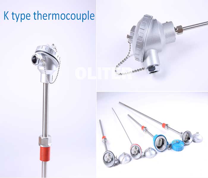 factory price stainless steel material insulated k type thermocouple temperature sensor probe