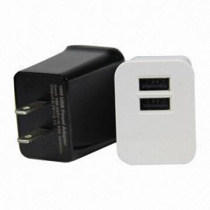 China 2.1A Mobile Phone Two USB Travel Chargers for iPhone5/Samsung Galaxy S3/Samsung Note 2 on sale 
