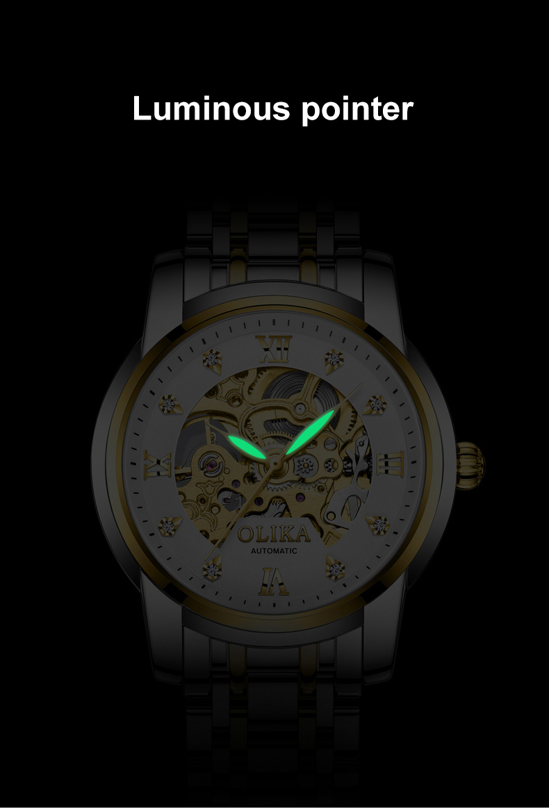 Skeleton Automatic Movement watch Noctilucent