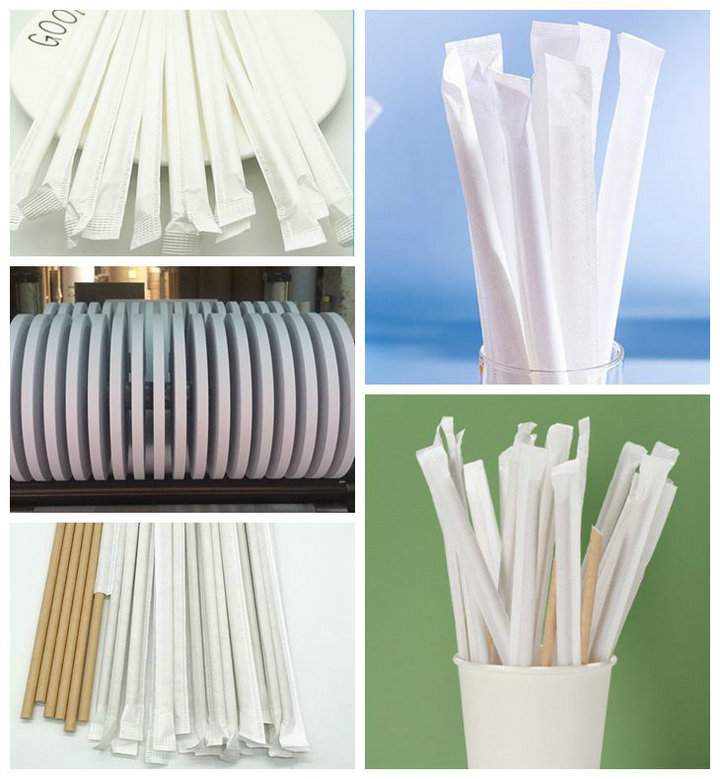 White Straw Wrapping Paper 24g 28g 38mm / 53mm Wood Pulp Material
