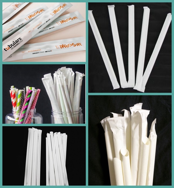 100% compstable White Paper Wrapping for Drinking Straws 24gsm 26.5mm