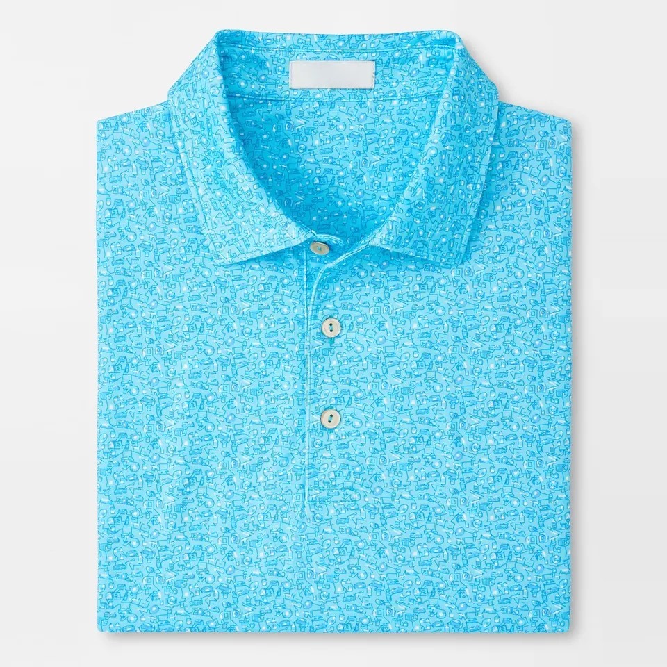 Custom Logo Embroidery Button Down Collar 95 Cotton 5 Spandex Golf Polo T Shirts