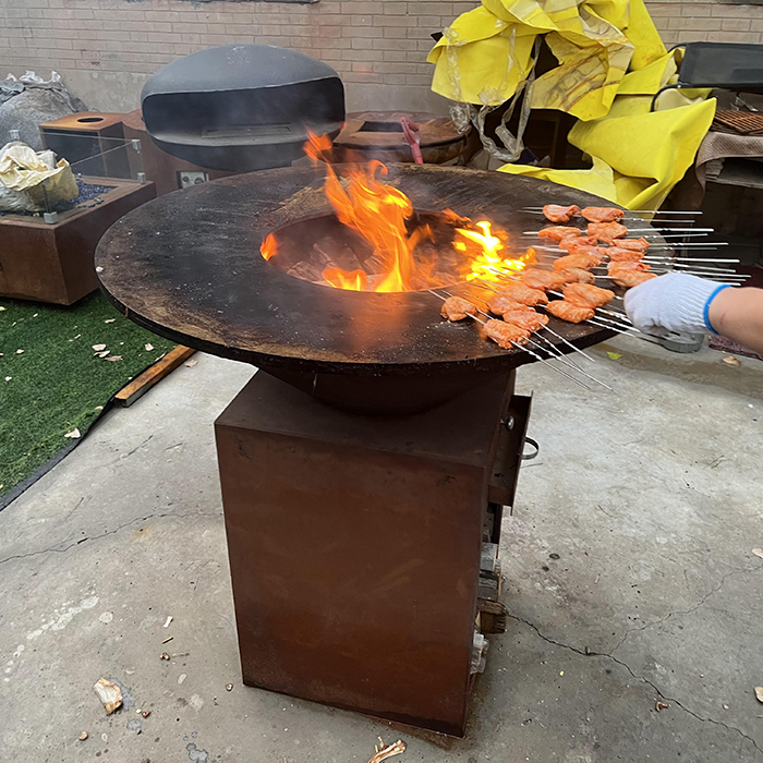 corten steel bbq grill