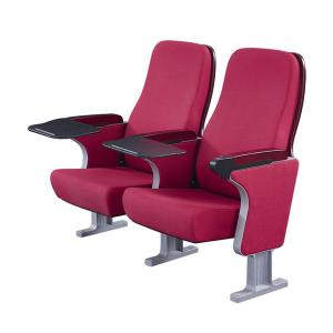 China Curved Aluminum Arm Church Auditorium Chairs / Red Auditorium Seats ISO approved on sale 