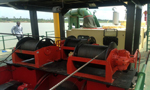 Large River Sand Pumping Machine , Sand Suction Dredger Multifunctional Compact
