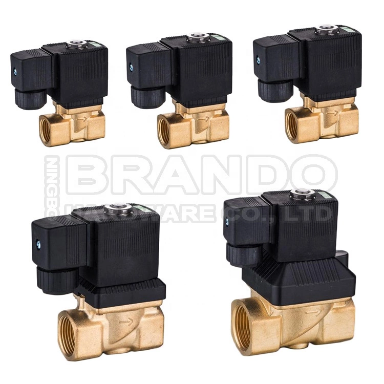 6013 Type 1/4'' NPT 2/2 Way Direct Acting Plunger Operated Brass Solenoid Valve 1