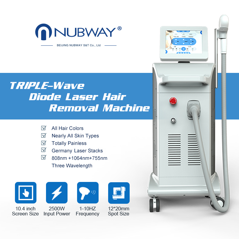 best permanent hair removal Alexander 755,808 and 1064 nm laser hair removal machine 