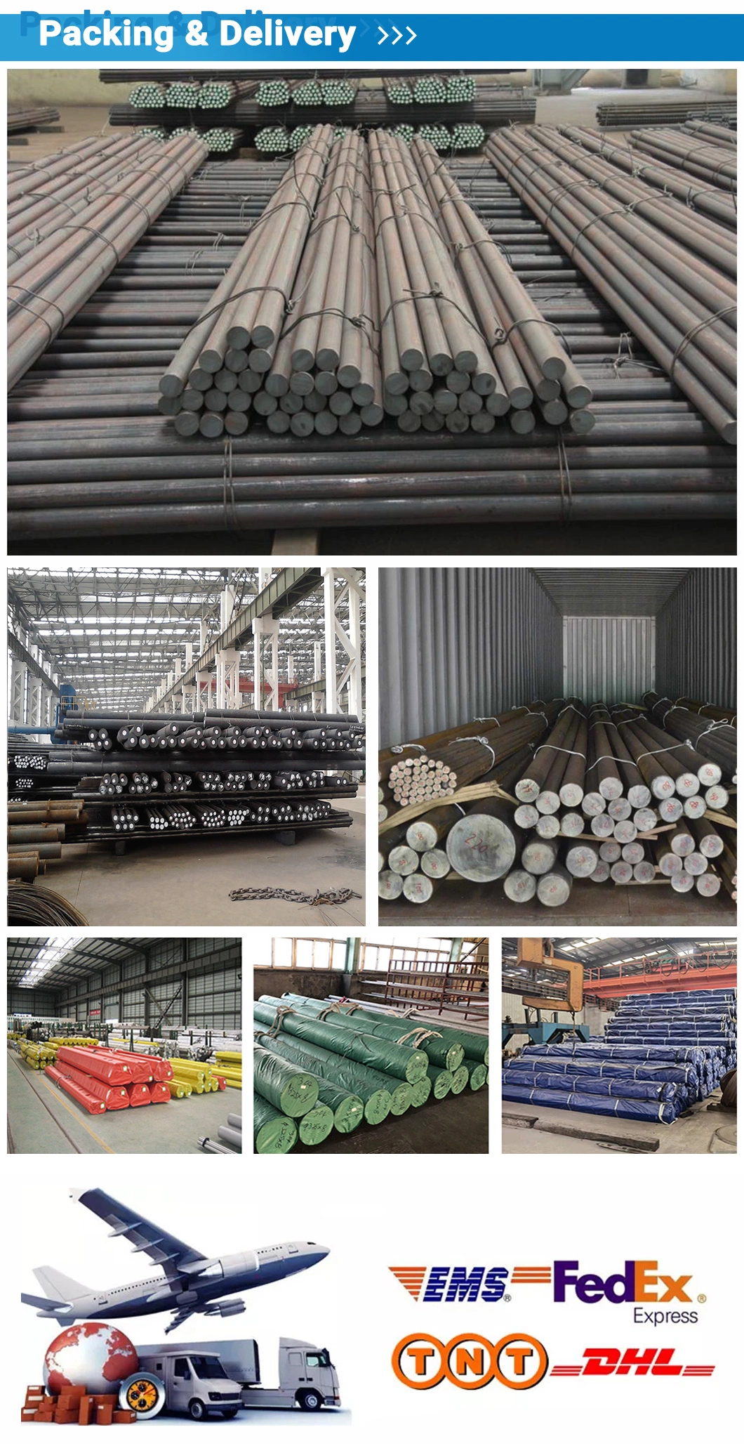Q195 Q215 Q235 Q275 Carbon Steel Round Bar with High Quality for Building Construction