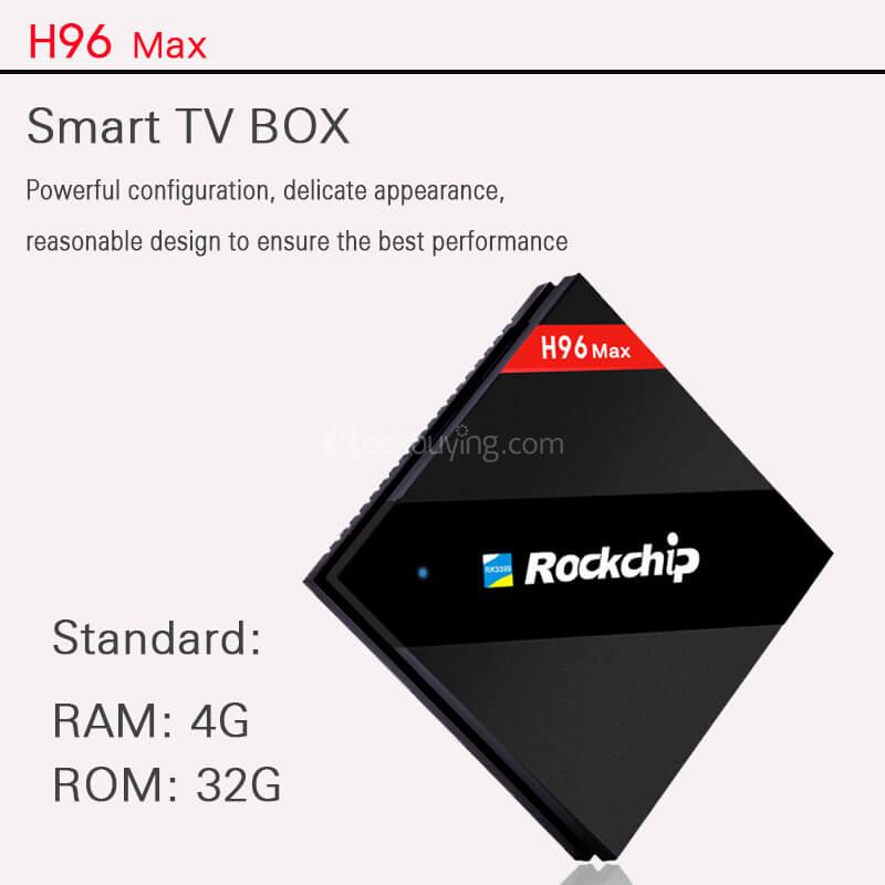 H96 MAX RK3399 Hexa Core 2.0Ghz 4K TV BOX Android 6.0 4G/32G Type C AC WIFI 1000M LAN Bluetooth