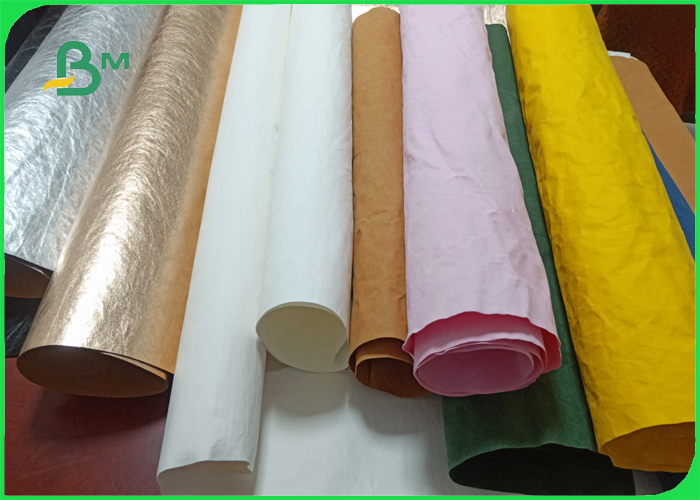 Moisture Proof Multicolor Washable Recycled Kraft Paper Roll For Plan Bag