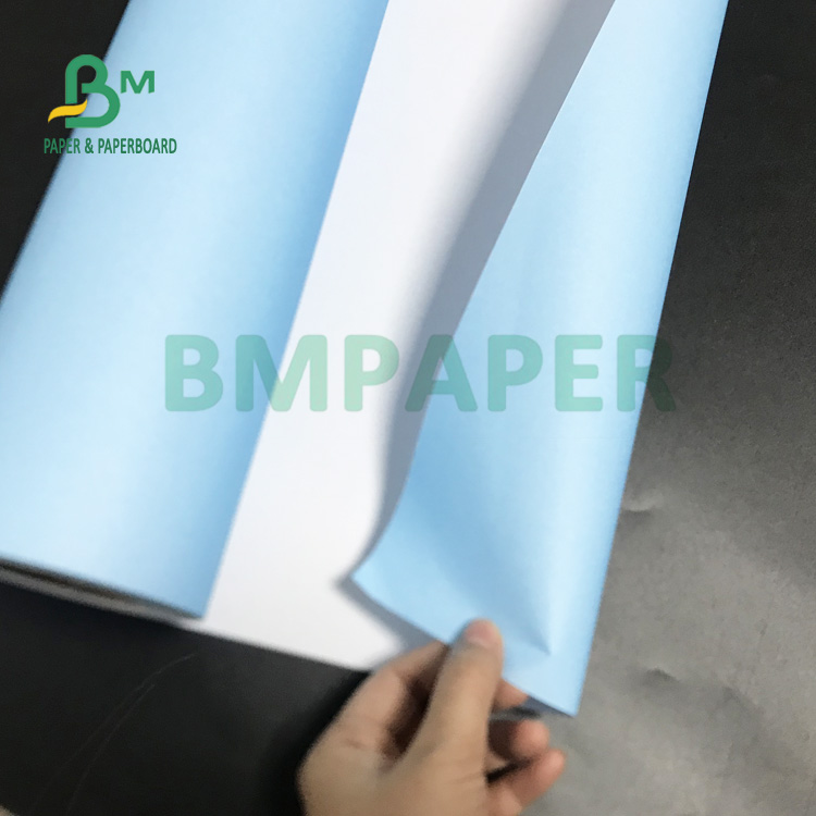 20LB One Side Blue Printing Paper Rolls Sunshine Durable 508mm X 100m