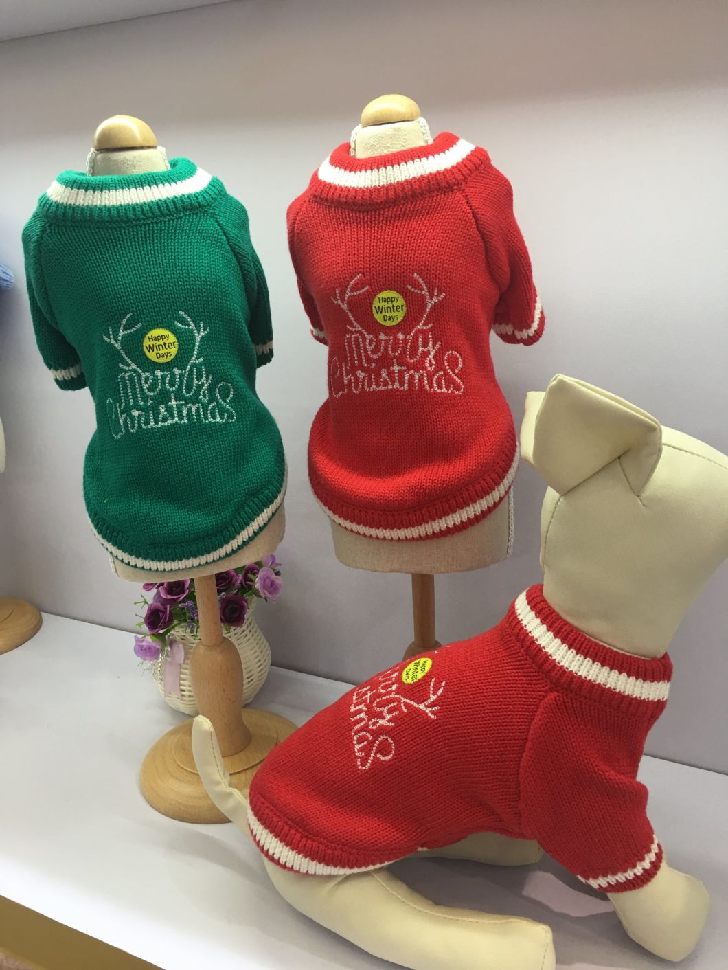 Design Cute Knitting Holiday Pet Clothing Christmas Dog Sweaters