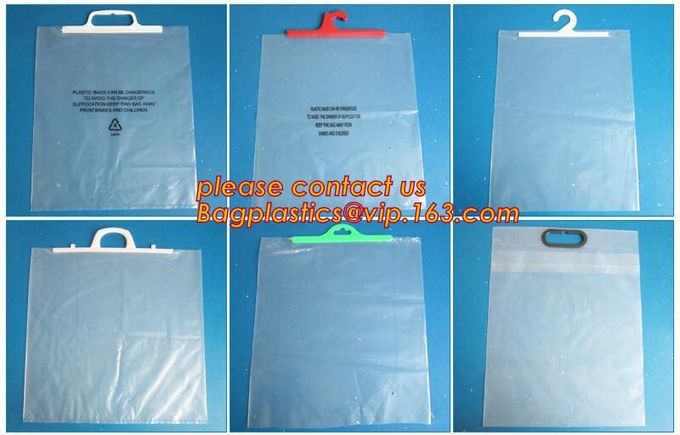 Biodegradable compostable Hanger Hook Handle Bag For Underwear Clothes, Rigid Snap Seal Handle Bikini Bag 4