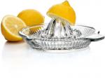 Manual lemon Juicer Citrus extractor handle back spout BPA lead free heavyweight crystal glass