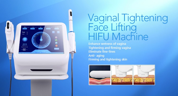 Hifu vaginal tightening machine with 3.0mm for face and 3.0mm&4.5mm for vagina