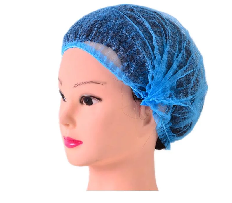 Disposable Non Woven Strip Bouffant Head Cover Hair Clip Cap Making Machine Customized Color