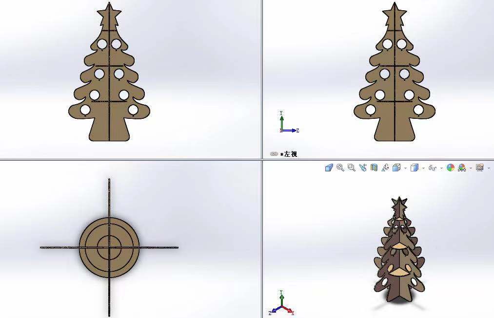 Christmas Tree Flute Corrugated Sample Cutter 