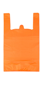 Orange plastic bags